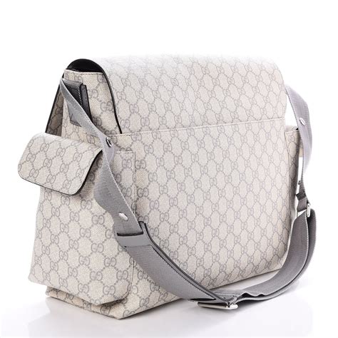 gucci gg plus monogram messenger diaper bag grey|gucci signature messenger bag.